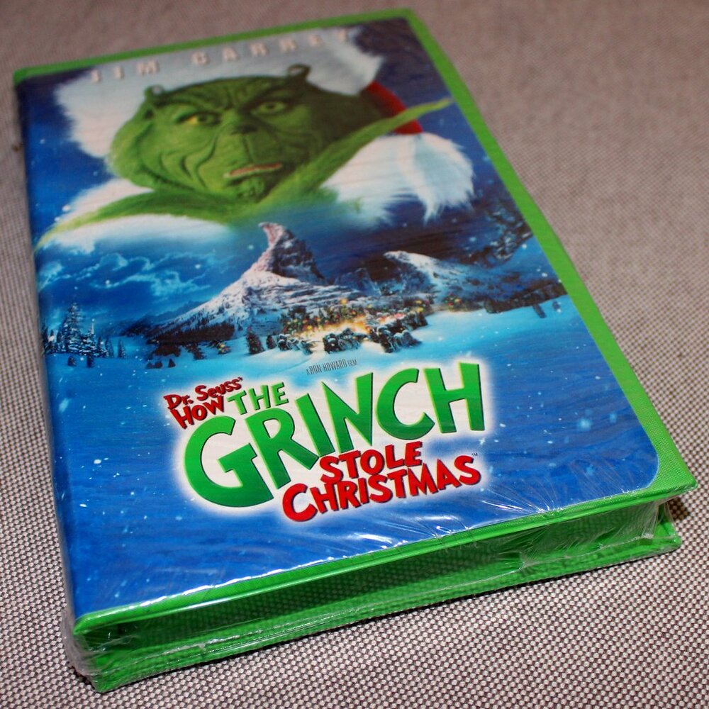 3/$28❤️new sealed 1991 HOW THE GRINCH STOLE CHRISTMAS clam shell green VHS 2001